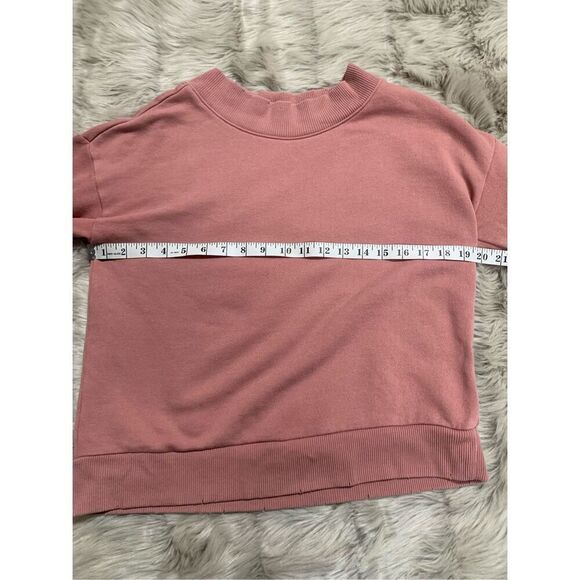 Aerie Women Pink Distressed Crewneck Boxy Sweatshirt Small - Picture 7 of 7